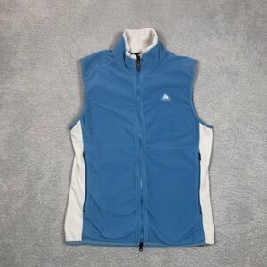 Vintage Nike ACG Therma-Fit Fleece Vest Mens M Blue Cream Color block Full Zip